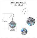 wholesale 925 Sterling Silver Abalone Shell Moonstone Celtic Tree Of Life Drop Earrings-0-4