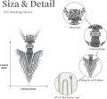 wholesale 925 Sterling Silver Viking Arrowhead Pendant Necklace  for Men - Antique Style Norse Jewelry with Intricate Design and Chain (Length: 24)-0-5
