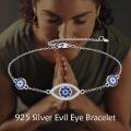 wholesale 925 Sterling Silver Evil Eye Bracelet with Infinity Heart and Cross Design for Ladies Friendship Jewelry-0-1
