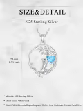 TOUPOP Sterling Silver Cat Pendant Necklace Animal Jewelry Gifts-0-2