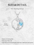 TOUPOP Sterling Silver Cat Pendant Necklace Animal Jewelry Gifts-0-2