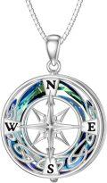 wholesale TOUPOP Compass Necklace For Women Sterling Silver Celtic Knot Necklace Compass Gifts Jewelry For Men Women Sister Wife Mom Girlfriend Friend Birthday Mother's Day Christmas Gift Graduation Gifts -0-0
