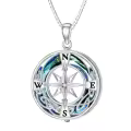 TOUPOP Sterling Silver Celtic Knot Compass Necklace Gift-0-0