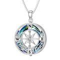 TOUPOP Sterling Silver Celtic Knot Compass Necklace Gift-0-0