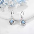 wholesale Sterling Silver Lapis Turquoise Larimar Opal Black Pearl Dangle Earrings-0-7