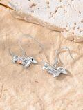 wholesale 925 Sterling Silver Dachshund Dog Love Heart Drop Earrings Gift for Women Girls-0-4