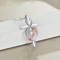 wholesale 925 Sterling Silver Infinity Love Cross Pendant Necklaces with Grandma Charm and Engraved Message - Mother's Day Gifts for Grandmother-0-3