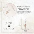 wholesale 925 Sterling Silver Rose Flower Cross Dangle Earrings s for Women-0-4