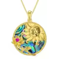 TOUPOP Sterling Silver Moon Star Necklace Sagittarius Zodiac Sign Pendant-0-3