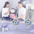 wholesale 925 Sterling Silver Rainbow Mystic Topaz Evil Eye Drop Earrings for Women and Teenage Girls-0-7