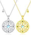 wholesale 925 Sterling Silver Compass Necklace Pendant-0-0