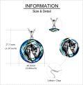 wholesale 925 Sterling Silver Geometric Horse Head Crystal Pendant Necklaces - Mothers Day Gift Ideas for Her-0-4