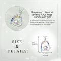 wholesale 925 Sterling Silver Rainbow Star Unicorn Heart Pendant Necklace for Women-0-4