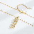 wholesale 925 Sterling Silver Mama Letters Pendant Necklace With Cubic Zirconia-0-2