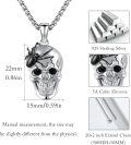 wholesale 925 Sterling Silver Gothic Spider Skull Pendant Necklace  Punk Skeleton Jewelry for Men & Women-0-1