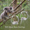 wholesale 925 Sterling Silver Adorable Axolotl Huggie Hoop Earrings for Women Girls  48x36mm-0-3