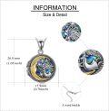 wholesale 925 Sterling Silver Guardian Angel Lockets with Abalone Shell and Cubic Zirconia Stones - Christening s for Women & Girls-0-3