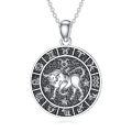 wholesale 925 Sterling Silver Taurus Zodiac Pendant Necklace Lab Created Moissanite Star Platinum Plated-0-0
