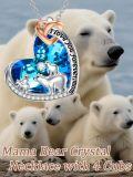 wholesale 925 Sterling Silver Heart Pendant Necklace - I Love You Forever Momma Bear and Cub Family Charm  for Mother's Day-0-5