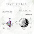 wholesale 925 Sterling Silver Rainbow Fish Pendant Necklace for Kids-0-1
