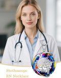 wholesale TOUPOP Nurse Gifts For Women Nurses Necklace Sterling Silver Stethoscope Rn Caduceus Pendant Necklaces Nurse Day Jewelry Graduation Gift For Medical Nursing Student Nurses Doctor -0-1