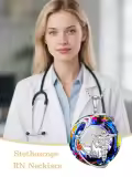 TOUPOP Sterling Silver Stethoscope Caduceus RN Nurse Pendant Necklace-0-1