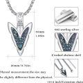 wholesale 925 Sterling Silver Blue Opal Abalone Shell Pendant Necklace with Black Gold Plating-0-5