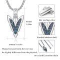 wholesale 925 Sterling Silver Oxidized Arrowhead Pendant Necklace With Black Opal Inlay-0-5