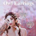 wholesale 925 Sterling Silver Heart Tree of Life Owl Dangle Drop Earrings for Women Girls Mom Daughter Gift-0-4