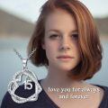 TOUPOP Sterling Silver Heart Pendant Necklace with Stone-0-2