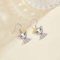 wholesale 925 Sterling Silver Pig Sunflower Drop Earrings-0-3