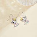 wholesale 925 Sterling Silver Pig Sunflower Drop Earrings-0-3