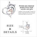 wholesale 925 Sterling Silver Two-Tone Eternal Love Double Heart Dolphin Pendant Necklace for Women (Rose Gold Dolphin Necklace 18'')-0-2
