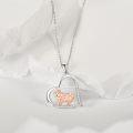 wholesale 925 Sterling Silver Heart-Shaped Sheep Pendant Necklace for Women and Girls-0-1