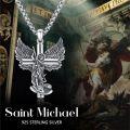 wholesale 925 Sterling Silver Angel of Protection Cross Pendant Necklace for Women & Men - Religious s-0-4