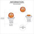 wholesale 925 Sterling Silver Basketball Hoop Studs Sporty  for Her-0-4
