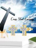 wholesale 925 Sterling Silver Cross Stud Earrings with Cubic Zirconia - Religious  for Her-0-5