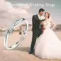 TOUPOP Sterling Silver Moissanite Personalized Twisted Infinity Ring Stack-0-1