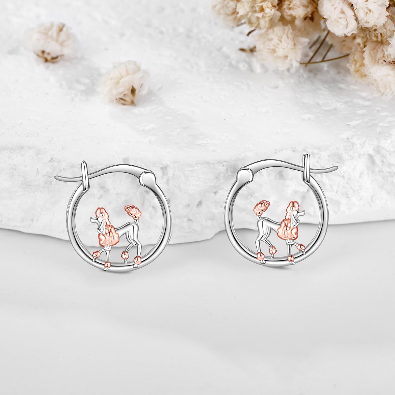 wholesale 925 Sterling Silver Dog Hoop Earrings - Adorable Pet s for Women and Girls-0-2