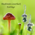 wholesale 925 Sterling Silver Green Moss Agate & Turquoise Mushroom Drop Earrings-0-4