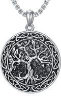 wholesale 925 Sterling Silver Celtic Knot Tree of Life Pendant Necklace  Norse Viking Jewelry for Men & Women-0-0