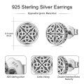 wholesale 925 Sterling Silver Black Onyx Zircon Celtic Viking Stud Earrings Hypoallergenic Punk Gothic Jewelry for Women Men-0-5