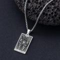 wholesale 925 Sterling Silver The Chariot Tarot Pendant Necklace s for Men Women Gifts Jewelry-0-5