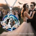 TOUPOP Sterling Silver Crystal Nightmare Necklace Jack And Sally Jewelry-0-1