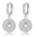 wholesale 925 Sterling Silver Evil Eye Earrings Moonstone Charm Dangle-0-0