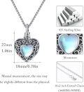 wholesale 925 Sterling Silver Moonstone Heart Urn Pendant Necklace  for Ashes Keepsake Memorial Jewelry-0-4
