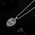 wholesale 925 Sterling Silver Saint Michael Shield Necklace with Cross and Stars Pendant & 24in  for Men/Women-0-2