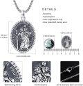 wholesale 925 Sterling Silver St Christopher Pendant Necklace Catholic s for Men & Women-0-1