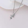 wholesale 925 Sterling Silver Angel Wing Baseball Bat Nail Cross Pendant Necklaces for Men Women s (Silver)-0-2