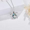 wholesale 925 Sterling Silver Metal Abalone Shell Turtle Pendant Necklace Ocean s for Women-0-2